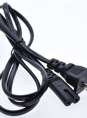 AC电源线丝印（白色）28*007铜八字国标美规线1.5米JS-008-2