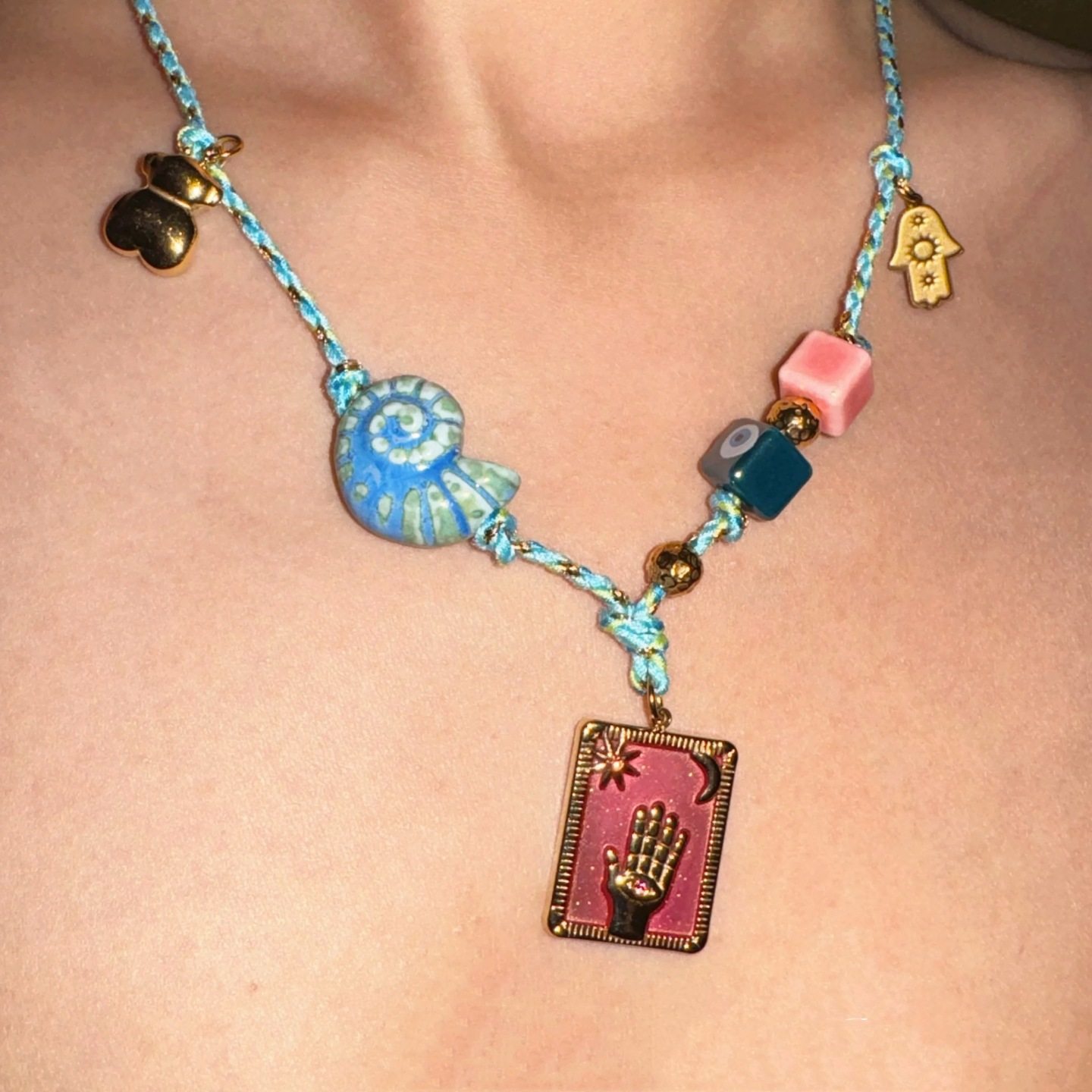 复古少女琉璃手工海洋风编绳项链设计感贝壳锁骨链轻奢毛衣链配饰,饰品/流行首饰/时尚饰品新,民族风项链/吊坠,淘宝优惠券,粉丝福利购,淘宝优惠卷