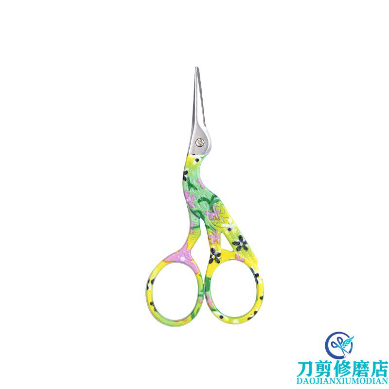 레트로 학 모양의 스테인레스 작은 가위 작은 학 가위 티백 가방 수제 가위 대형 비행 학 가위