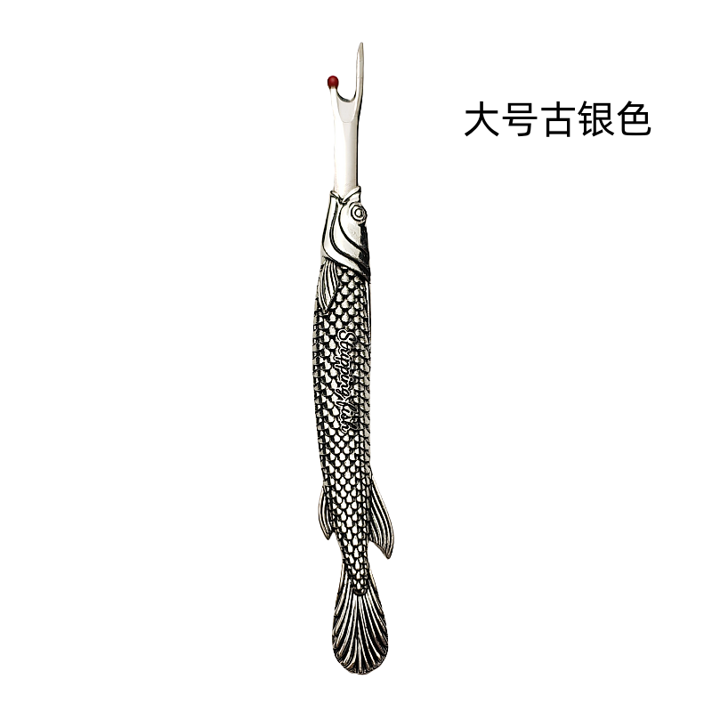 비뚤어진 물고기 복고풍 솔기 리퍼 금속 솔기 리퍼 스레드 피커 유물을 제거하여 옷 라벨 솔기 제거 도구 재봉 액세서리