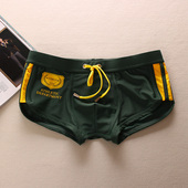 青年男生低腰性感泳裤 简约时尚 泳裤 男士 运动健身平角游泳 大方潮款