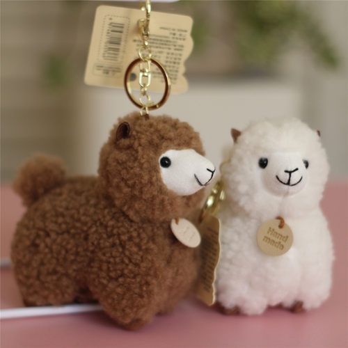卡通贝贝羊驼毛绒钥匙扣公仔礼物