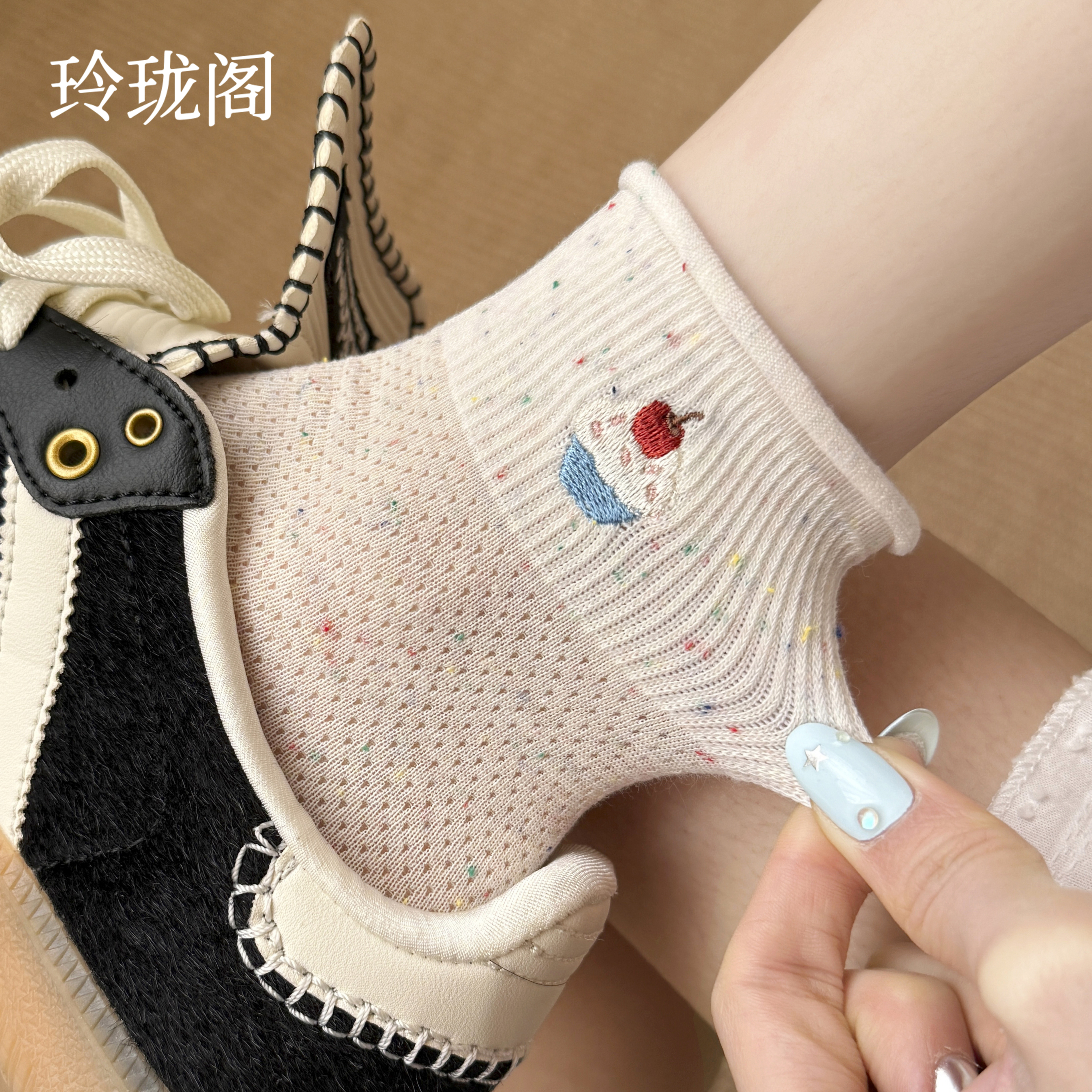 【超萌卡通刺绣短袜】少女心狙击