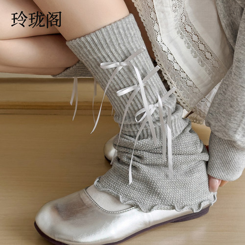 一眼就心动芭蕾风蝴蝶结堆堆袜