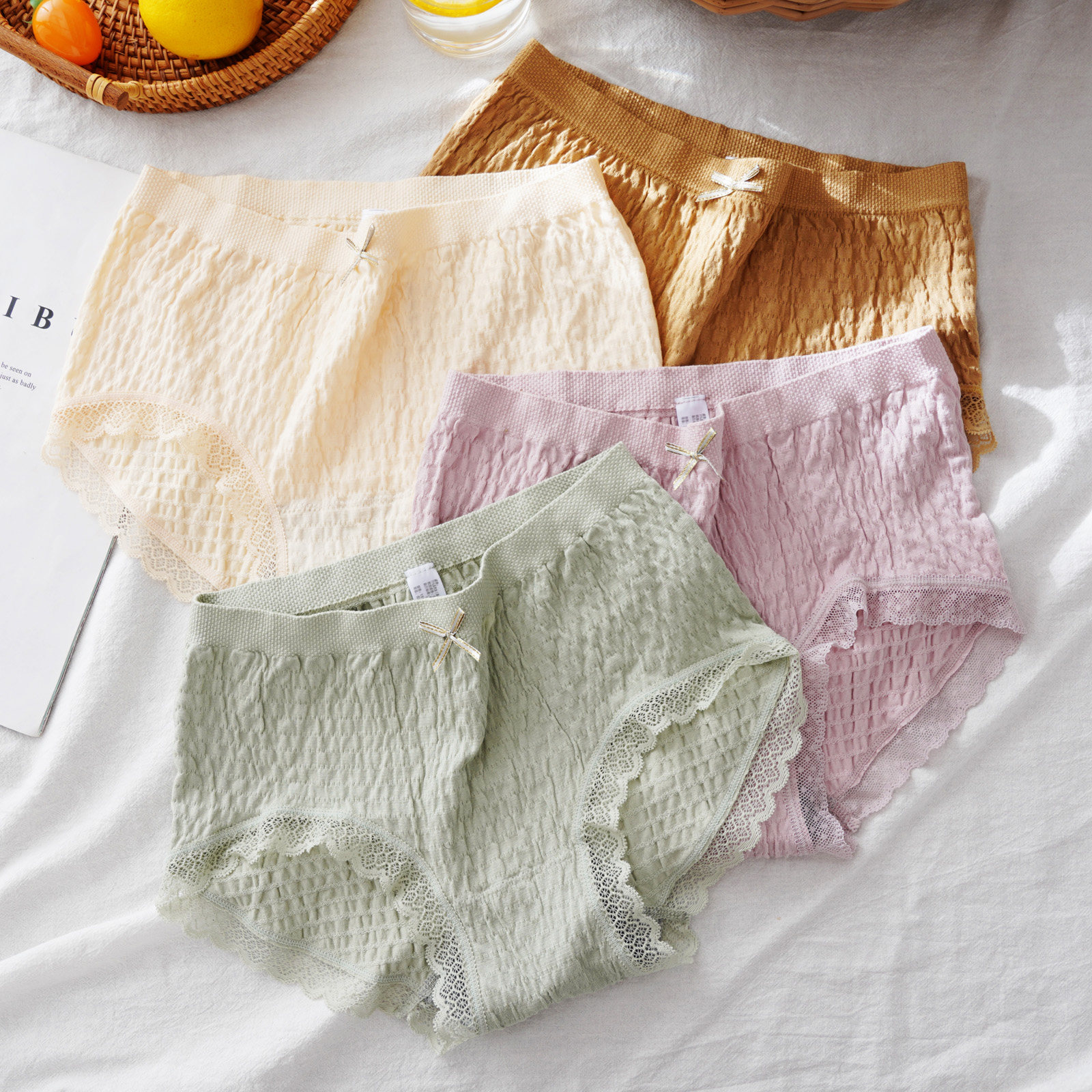 3蕾丝内裤女纯棉全棉抗菌透气夏季薄款女士2021年新款少女夏天中腰