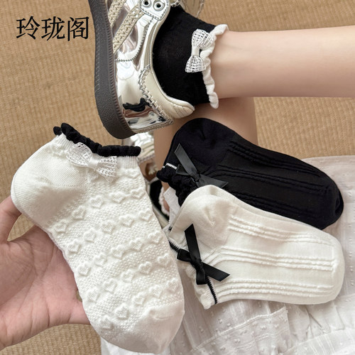 蝴蝶结袜子真滴敲可爱啊~