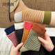条纹袜子女款 女士 撞色堆堆长袜配勃肯鞋 秋冬季 纯棉中筒ins潮韩版