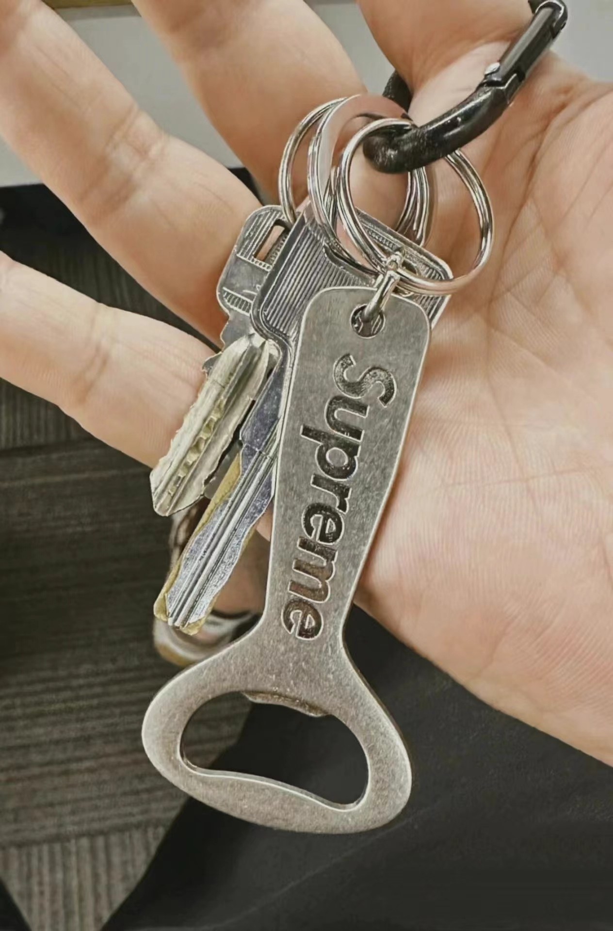 Supreme Bottle Opener Keychain