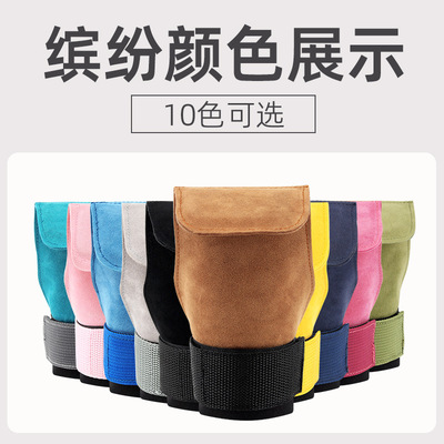 仿牛皮护手掌健身举重力量训练护手腕套卧推硬拉助理带护具