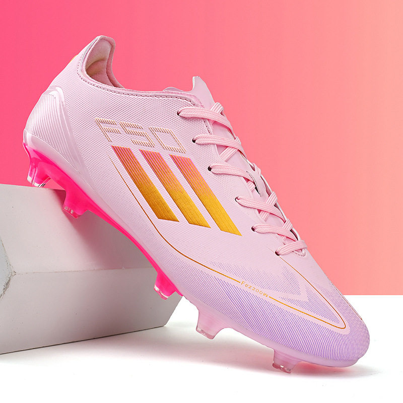 跨境新款儿童低帮足球鞋男青少年足球鞋学生女TF碎钉足球鞋AG长钉