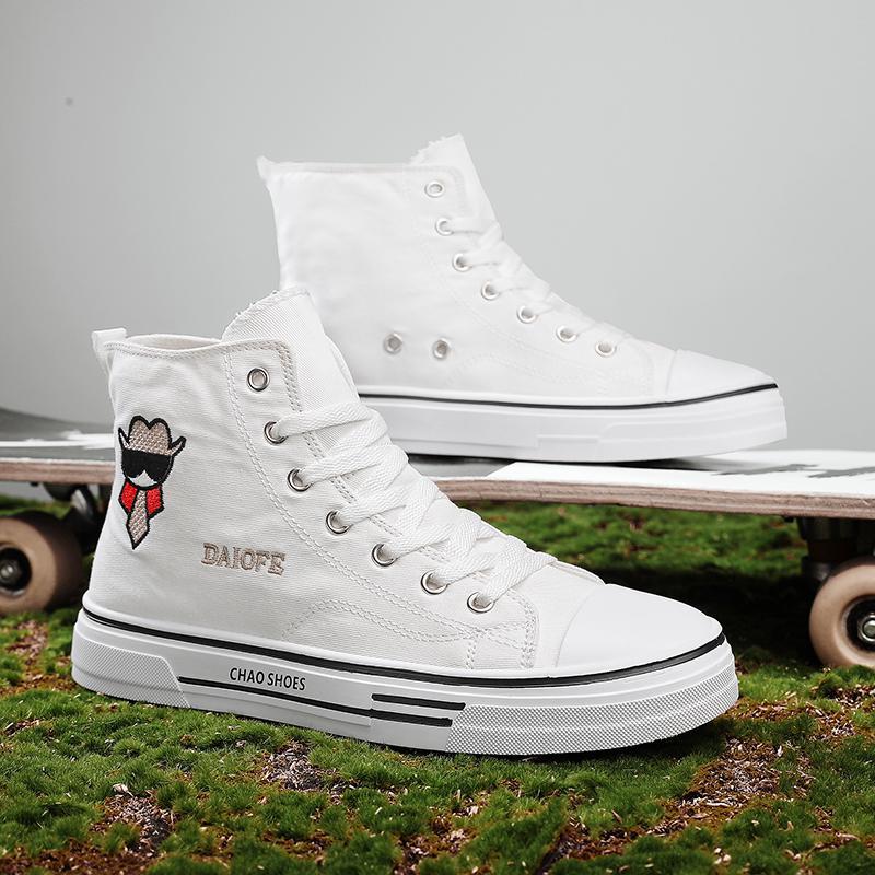 鞋子男日系chic帆布鞋韩版潮流原宿ins港风高帮滑板鞋时尚街舞鞋