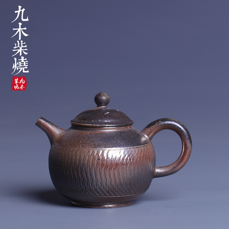 纯手工粗陶古朴风柴烧壶