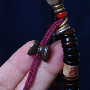 原生态达玛茹法鼓藏式藏传文玩DIY挂件天铁托甲佛珠吊坠配饰背云