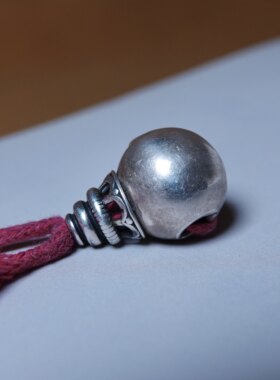 牧区原生态老银分体佛头三通大孔道全品文玩手工DIY佛珠束尾配饰
