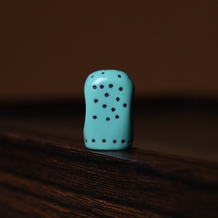 老料器包浆磨损蓝色树脂三通满咒点全品大孔道佛珠束尾百搭佛头