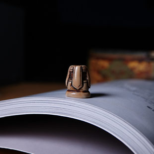 猛犸牙老高白三通佛塔长寿瓶文玩手工DIY念珠手持束尾佛头配件