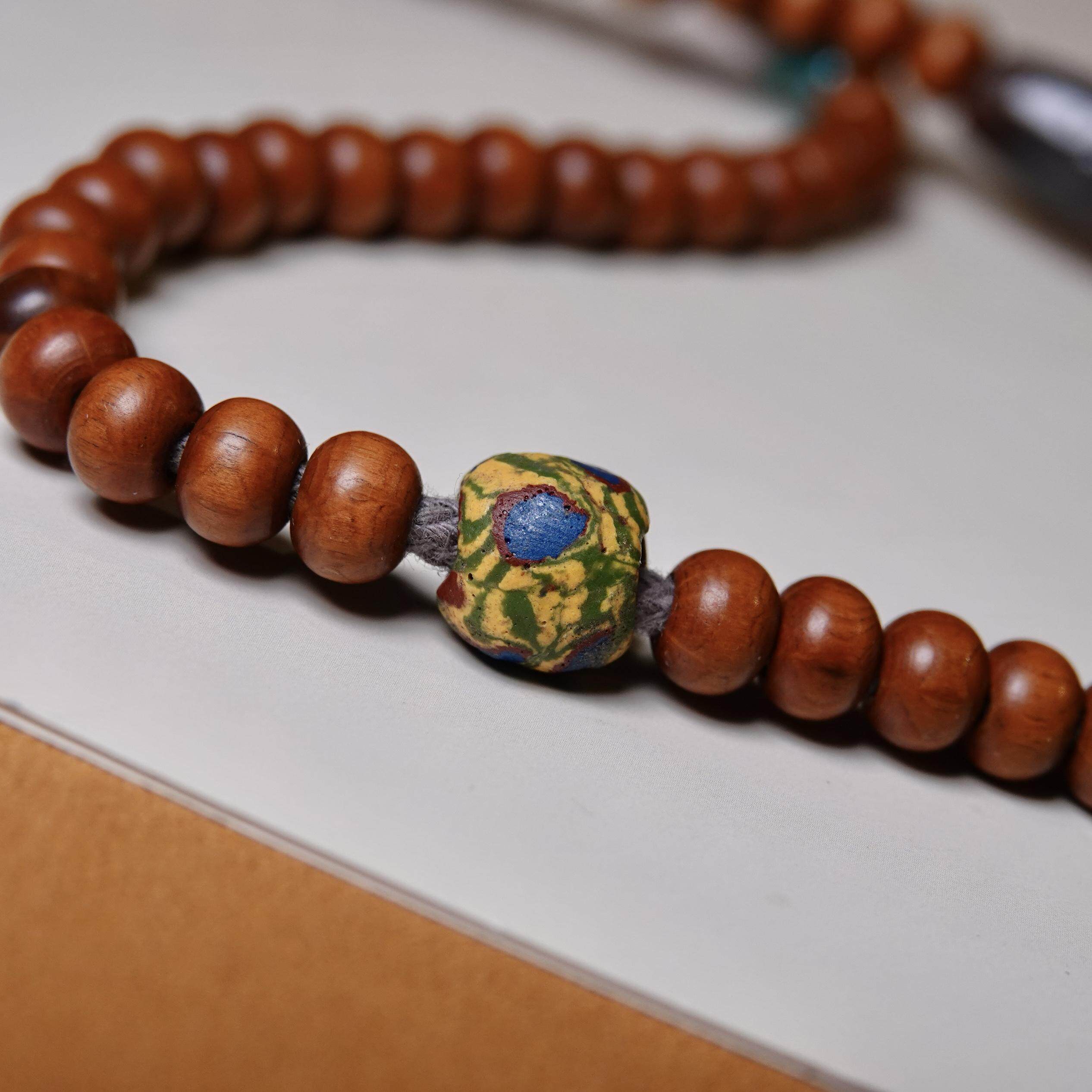 千年波斯开门老琉璃单珠文玩纯手工DIY念珠手串顶珠腰珠一图一物