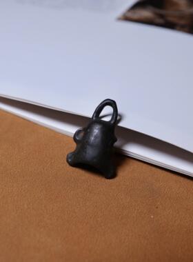 千年老天铁托甲铃铛挂件大磨损原生态文玩念珠侧挂吊坠一图一物