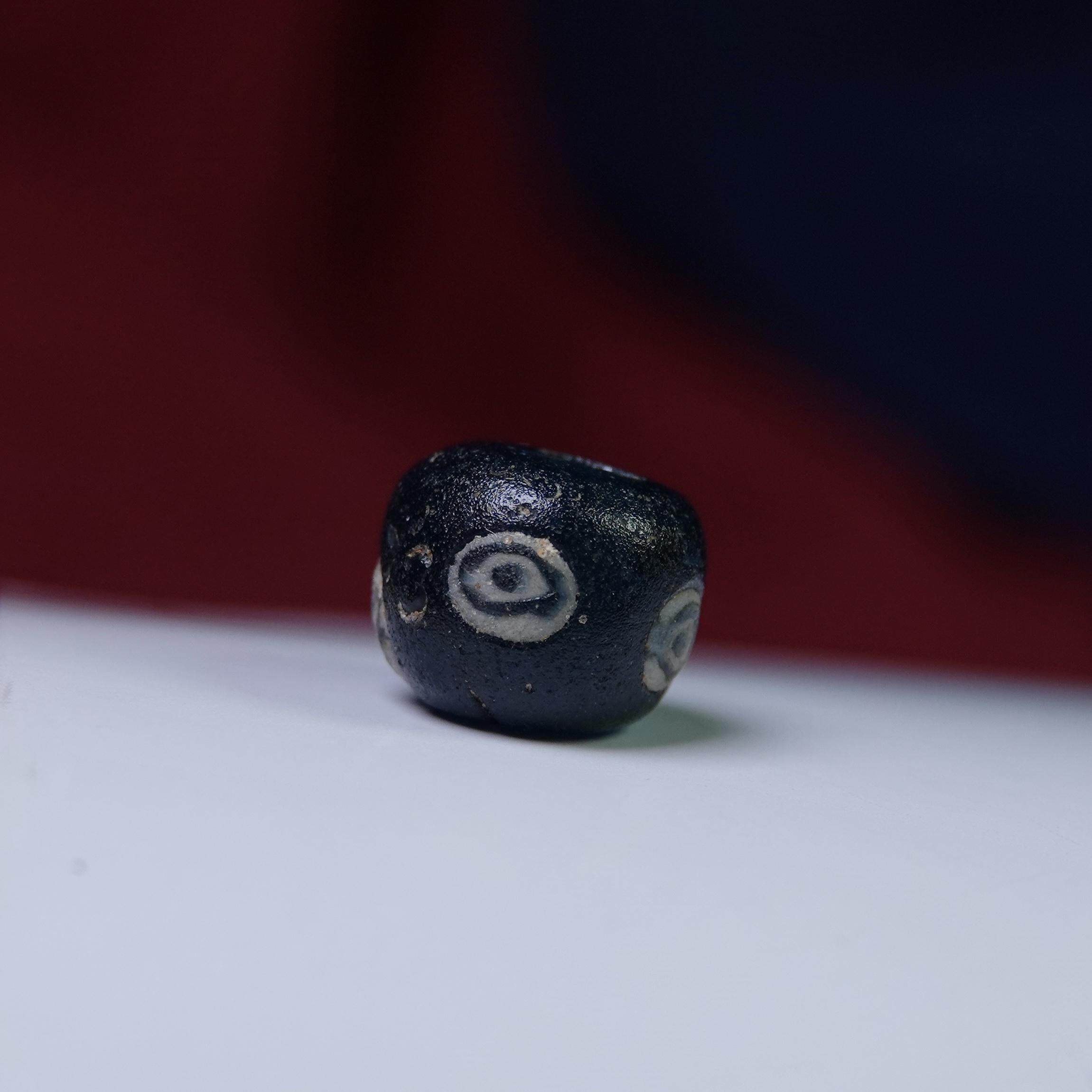 古罗马千年蜻蜓眼老琉璃单珠散珠文玩diy念珠手串多宝一图一物