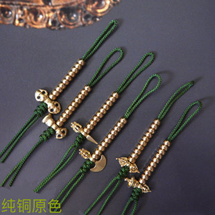 高级纯铜原色藏式计数珠计数器手串卡子记数器随身侧挂手拨桶珠