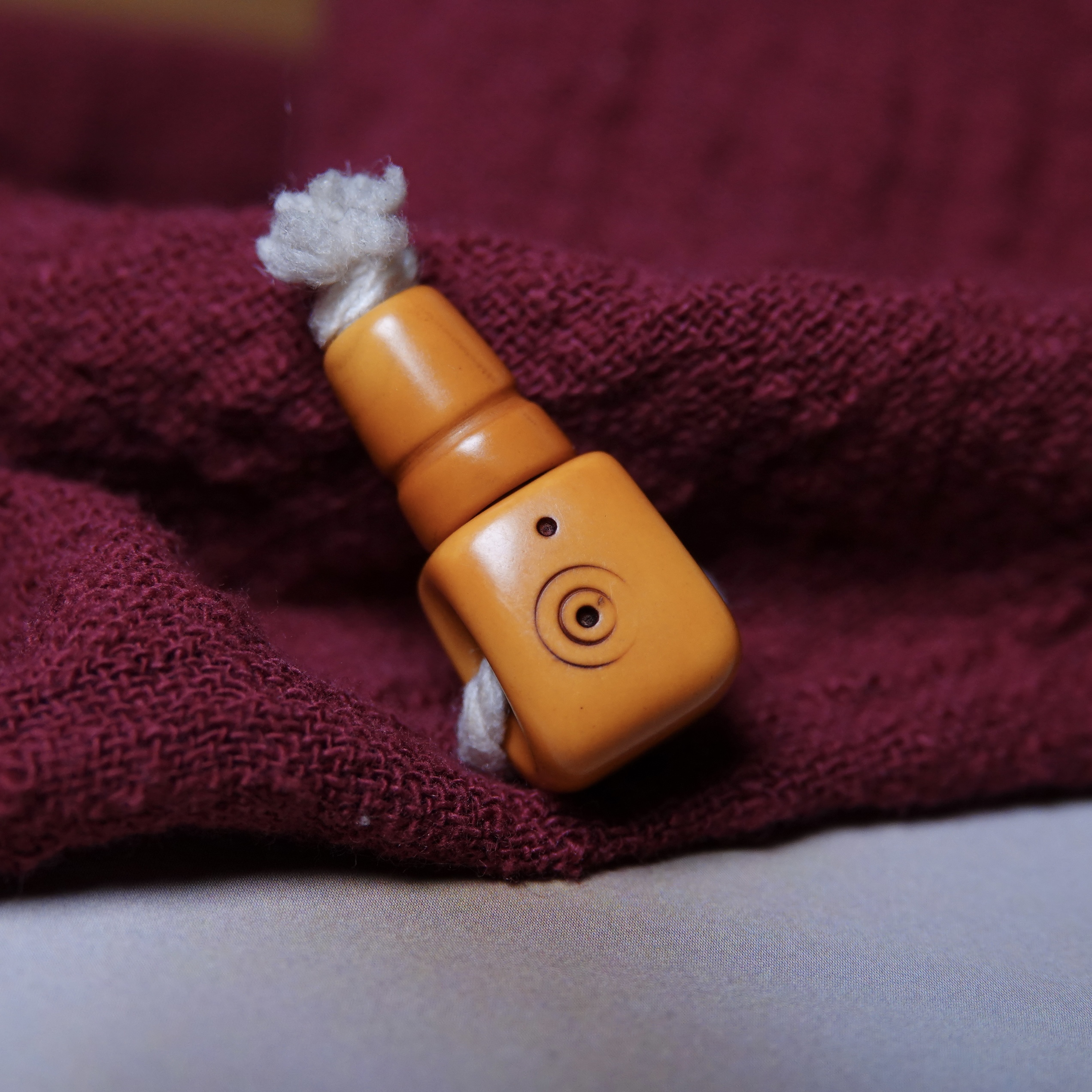 牧区原生态老密胺分体式三通佛头带咒点文玩纯手工DIY念珠束尾