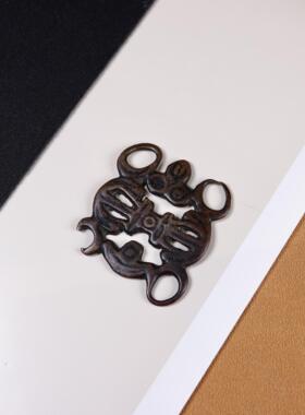 西藏开门老天铁托甲金刚杵挂件文玩磨损包浆DIY随身挂饰一图一物