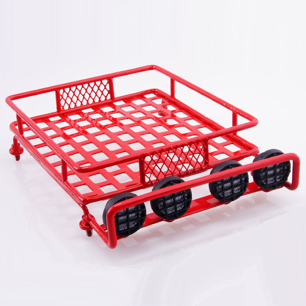 RC遥控模型车攀爬车仿真硬壳车顶架行李架带灯罩模型车灯