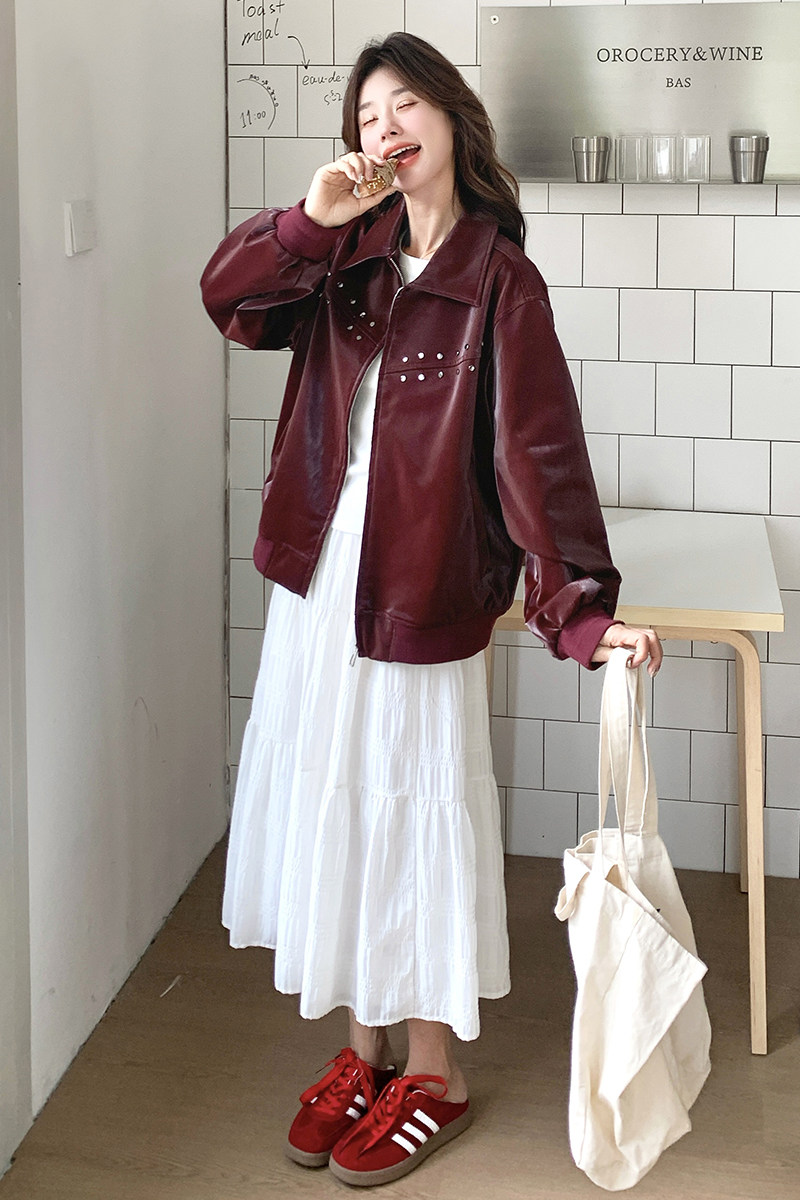 【26春季大货】休闲机车皮衣外套9017-P165-控238,女装皮衣,2C121