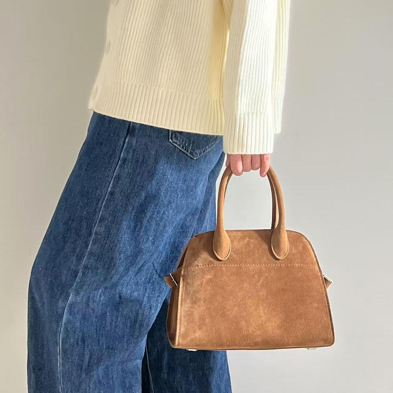 麂皮棕Margaux10托特包斜跨包