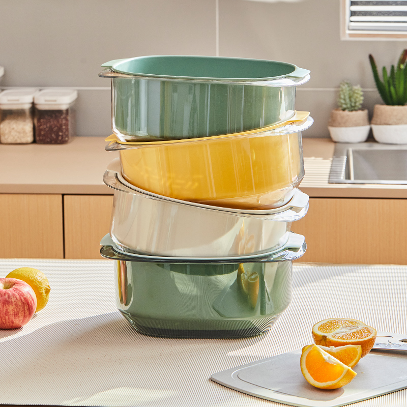 厨房洗菜盆家用双层沥水塑料