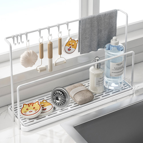 抹布架厨房沥水架免打孔多功能