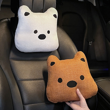 汽车头枕护颈枕女生车内高级感卡通可爱座椅靠垫护腰车用靠枕套装
