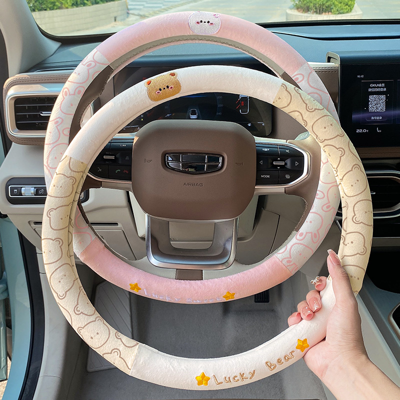 汽车方向盘套冬季毛绒车把套