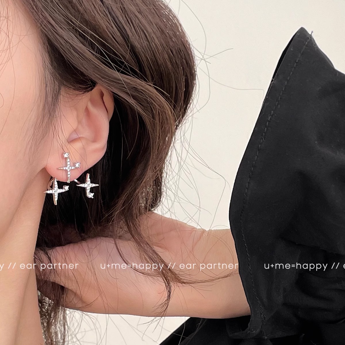 星芒耳钉小众设计感高级银针耳环