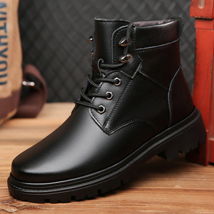 系带马丁靴男加绒保暖棉皮靴大棉鞋 男士 防滑耐磨575 新款 冬季