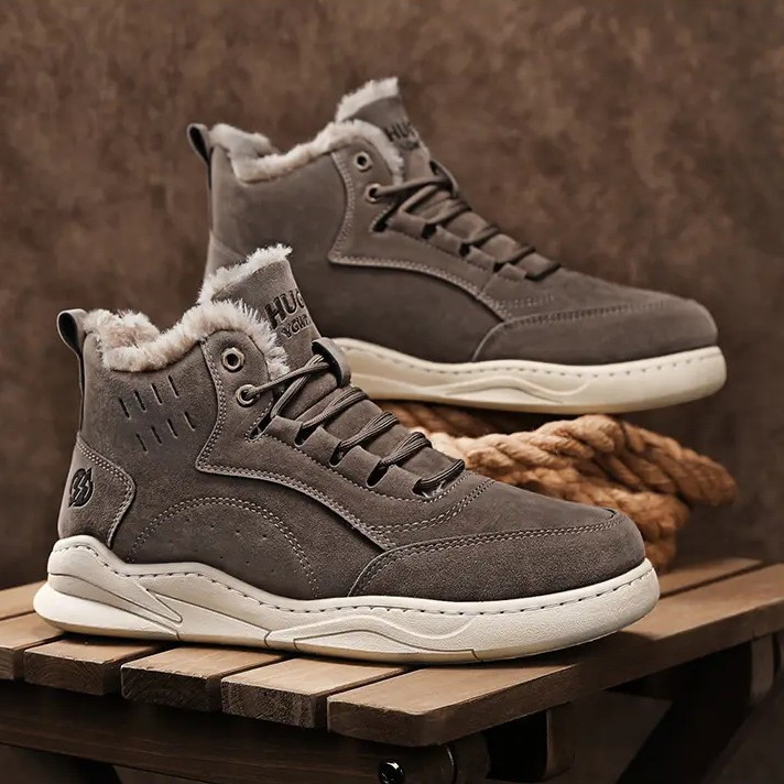 秋冬季高帮鞋男加绒保暖棉鞋户外休闲运动男鞋马丁靴防滑雪地靴48