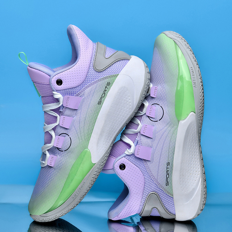 篮球鞋男款春季学生实战蓝球鞋耐磨运动战靴高帮青年防滑透气舒适