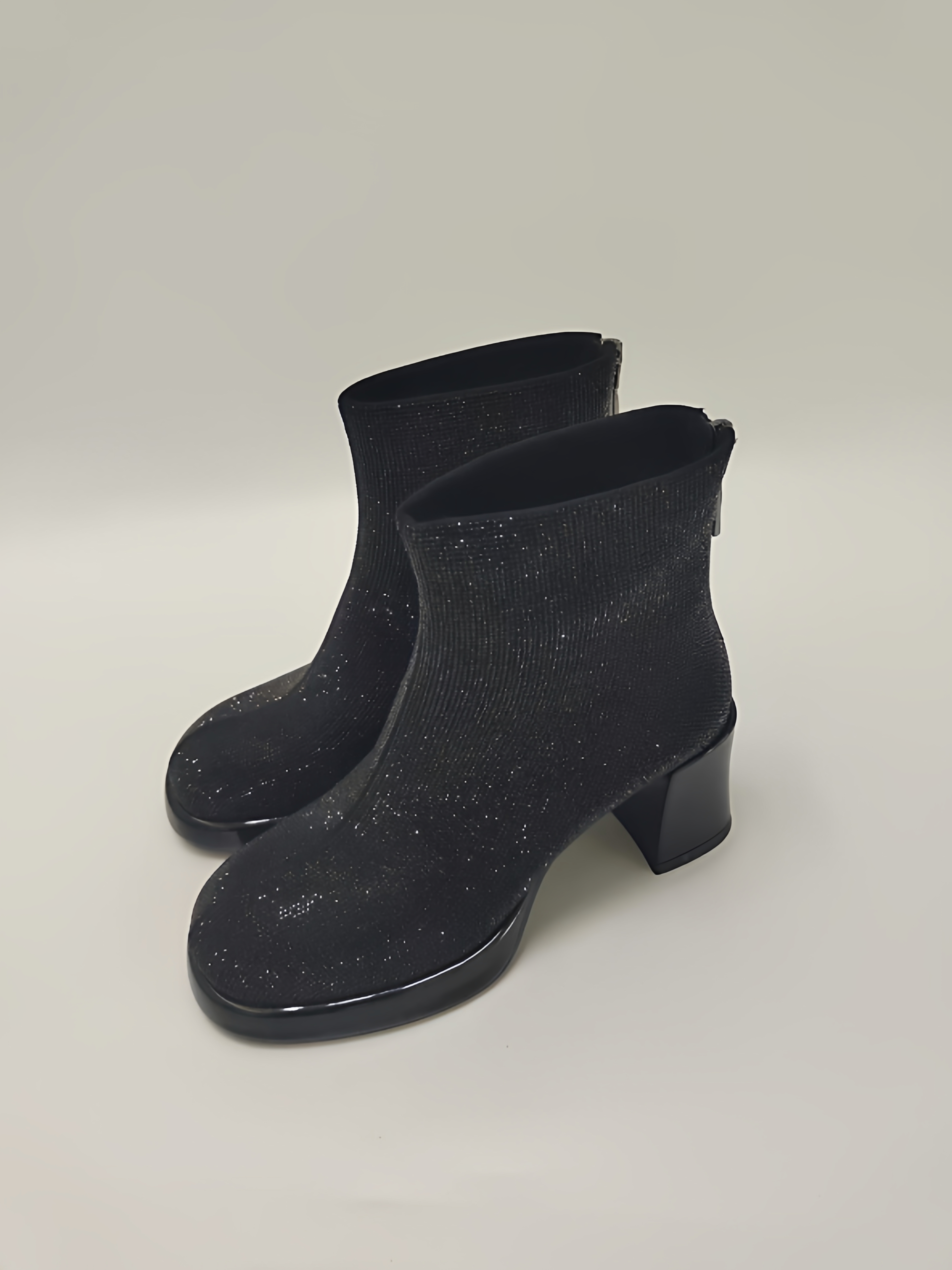 VME舞魅女鞋粗跟短靴水钻时尚百搭短筒靴子RSV25D3548