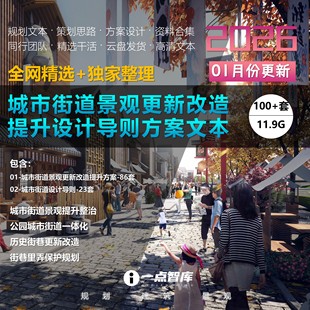 2026新款城市街道历史街巷里弄景观更新改造设计导则精品方案文本