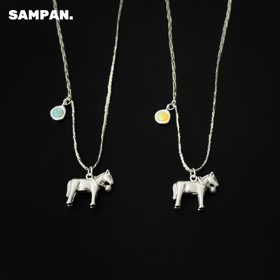 SAMPAN小众设计感小马项链女高级感简约时尚生肖动物毛衣链