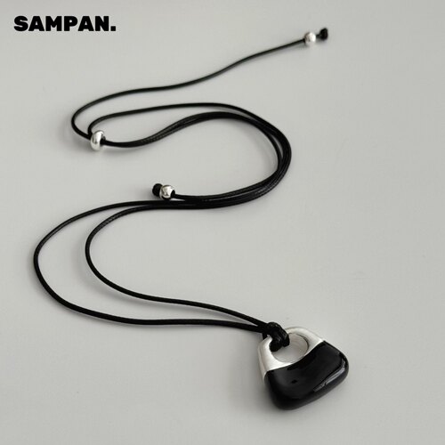 SAMPAN小众设计感手工肌理包包吊坠项链高级感小众设计毛衣链可调