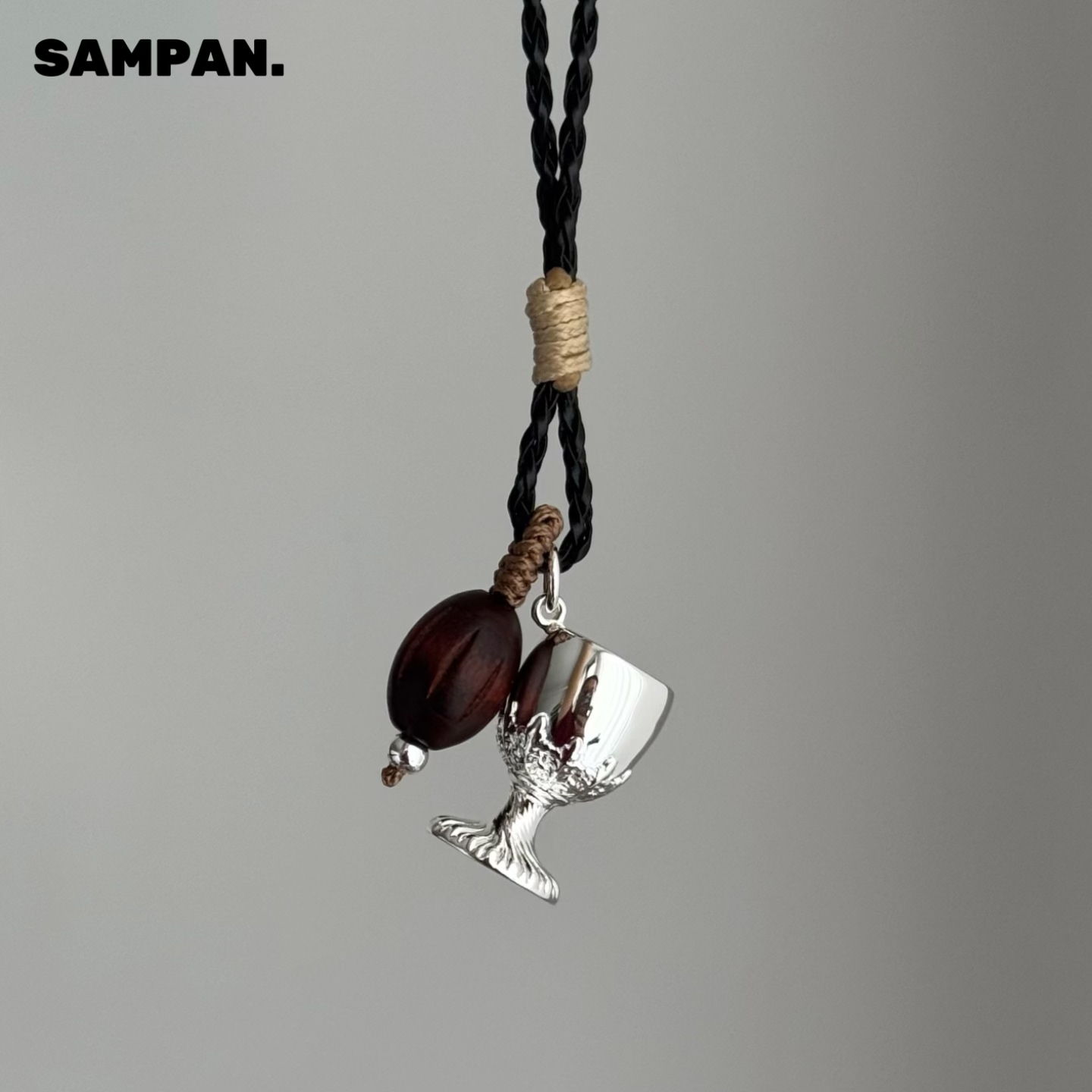 SAMPAN原创设计逍遥酒杯吊坠长项链女轻奢高级感可调节毛衣链配饰