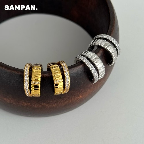 SAMAPN轻奢不规则双层耳圈
