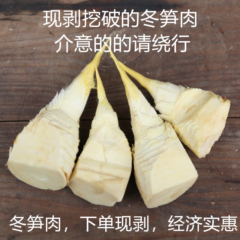 新鲜冬笋肉3斤挖破笋下单现剥发货 经济实惠