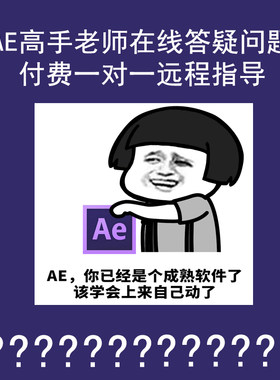 ae高手老师在线答疑技术问题解决付费咨询一对一远程指导苹果电脑