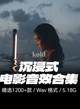 沉浸式电影预告片拟声配音转场音效素材包Sam Kolder Pulse达芬奇