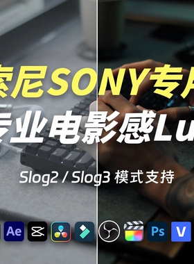 索尼电影感lut专业slog3|slog2胶片vlog青橙fcp剪映达芬奇调色pr