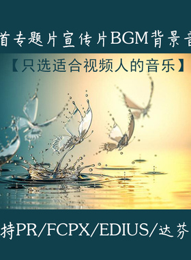 视频剪辑制作专题宣传片BGM背景音乐包素材pr/fcpx/edius/达芬奇