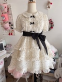 blurredbear原创纯欲风波点蛋糕裙娃娃领甜妹连衣裙公主蓬蓬裙女