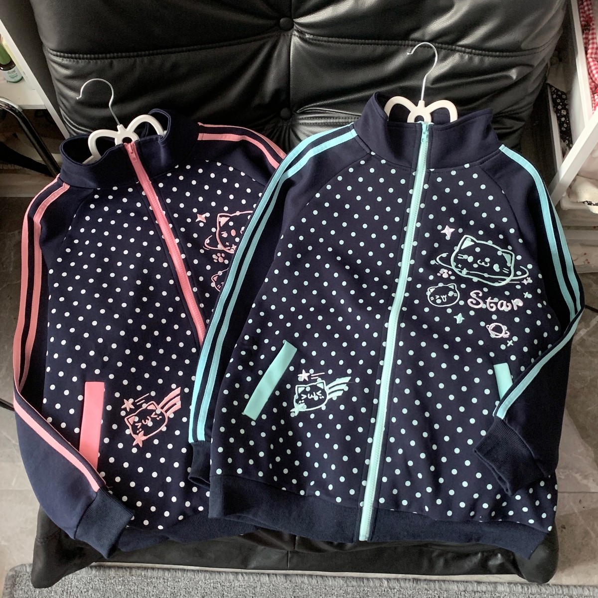 Blurred bear原创休闲加绒套装女秋冬卫裤二次元开衫卫衣宅萌外套